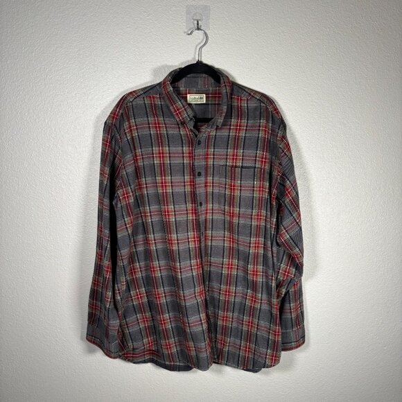 L.L. Bean Multicolor Flannel Plaid Long Sleeve Chest Pocket Button Down Shirt - Picture 1 of 7